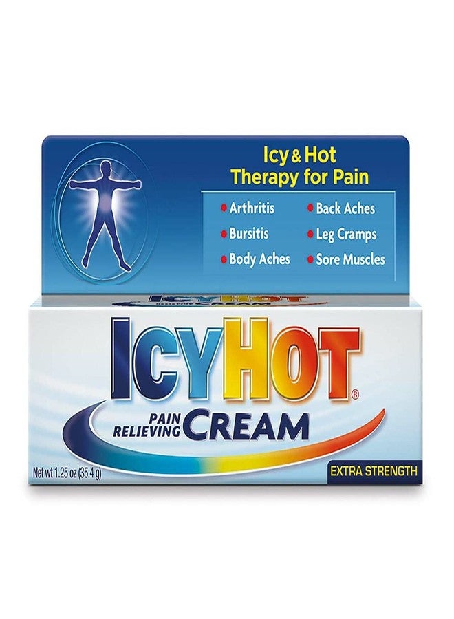 ICY Hot Pain Relieving Cream 1.25 Ounce Extra Strength (37ml) (2 Pack) - Image 1